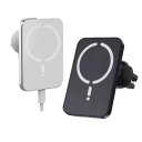 Hurtigopladende magnetisk trådløs biloplader med telefonholder USB A og USB C 100W hurtigopladningsindikator stærk magnetopladerkabel 2
