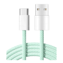 Hurtigopladende USB C og USB A datakabel 1,5 m 35W 6A til opladning og synkronisering af type C, holdbart langt telefonkabel 7