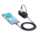 Hurtigopladende USB C- og USB A-kabel 1,5 m 120W 6A nylonflettet datakabel dataoverførsel superhurtig opladning mobiltelefonkompatibilitet 8