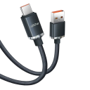 Hurtigopladende USB C- og USB A-kabel 2 m 120 W 6 A nylonflettet datakabel Superhurtig opladning Dataoverførselsenhedskompatibilitet 2