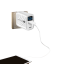 Hurtigopladende USB-oplader 20W med LED-display USB C- og USB A-porte PD 5V EU-adapter Hurtigopladning til telefon og tablet 5