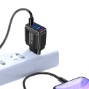 Hurtigoplader 4× USB A QC 3.0 5V 3.1A hurtigoplader med EU-stik mobiltelefon opladningsadapter hurtigoplader flere enheder 3