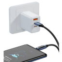 Hurtigopladerkabel USB C til USB C 1 m 100W datakabel PD 6 A LED-indikator Type C dobbeltsidet 6