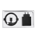 Hurtigopladningsadapter og dobbelt USB C-kabel 1m PD 45W rejseoplader Mobiltelefon EU-stik Hurtigopladning 480Mbps 6