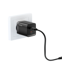 Hurtigopladningskabel 4-i-1 USB C 29 cm 60W boksstik USB A + Micro USB + Lightning-kortslot datakabel rejsetilbehør 6