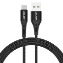 Hurtigopladningskabel USB A til Micro USB 2m 3A flettet nylonkabel Hurtigopladningsmobiltelefon 5