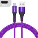 Hurtigopladningskabel USB A til Micro USB 3m 3A flettet nylonkabel Hurtigopladningsmobiltelefon 4