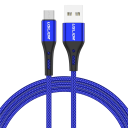 Hurtigopladningskabel USB A til Micro USB 50cm 3A Flettet nylonkabel til mobiltelefon Hurtigopladning 5V 5A 7