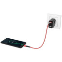 Hurtigopladningskabel USB A til Micro USB 50cm 3A Flettet nylonkabel til mobiltelefon Hurtigopladning 5V 5A 3