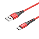 Hurtigopladningskabel USB A til USB C 50cm 3A flettet nylonkabel Hurtigopladningsmobiltelefon 9