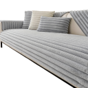 Husă antiderapantă pentru canapea cu dungi din pluș 90 x 160 cm Imitatie de blană de iepure Spălabil la mașină Pentru canapea și fotoliu din living 6