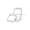 Husă colorată pentru scaun de relaxare din 4 piese, confecționată din material elastic neted 8