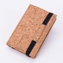 Husă de călătorie pentru documente și carduri din piele PU și aluminiu Curea elastică Buzunar frontal cu decupaj pentru degetul mare Dimensiune 11 x 2