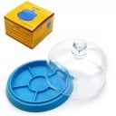 Husa de praf pentru ceas cu 6 compartimente Husa de praf cu capac transparent si suport de plastic Protectia componentelor ceasului in timpul 5