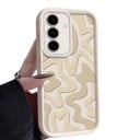 Husa de protecție din silicon pentru Samsung Galaxy A17 cu imprimeu de benzi ondulate Margini ridicate Margină în trepte în jurul 10