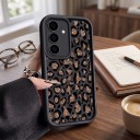 Husă de protecție din silicon pentru Samsung Galaxy A55 Rezistentă Cu model leopard strălucitor pe spate Cu margine ridicată pentru cameră 5