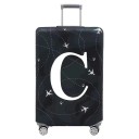 Husă de protecție flexibilă pentru valiză cu imprimeu literar 57–63 cm țesătură elastică neagră 3