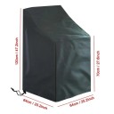 Husă de protecție impermeabilă 64×64×70/120 cm pentru scaune de grădină stivuite cu husă din poliester împotriva ploii, prafului și radiațiilor UV 2