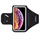 Husă de telefon pentru alergare cu ecran tactil, buzunar cu fermoar, suport pentru chei, geantă sport de mână pentru alergare și fitness 1