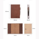 Husă din piele maro pentru caiet A5 223 x 150 mm copertă pentru notițe agendă cu curea pentru stilou 2