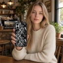 Husa din silicon pentru iPhone 17 Air Model dantelat Moale și ușoară Suprafață mată antiderapantă Rezistentă la șocuri și amprente 5