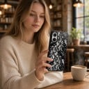 Husă din silicon pentru iPhone 18 Pro Model dantelat Moale și ușoară Suprafață mată antiderapantă Rezistentă la șocuri și amprente 6