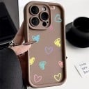 Husa din silicon pentru Samsung Galaxy A15 cu inimioare colorate Rezistent Margini ridicate deasupra ecranului Inimioare pline și conturate Protecția camerei foto 2