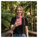 Husă dublă pentru iPhone 17 Model zebru Roz intens și pudrat Rezistentă la căderi și zgârieturi Suprafață rezistentă la amprente 6
