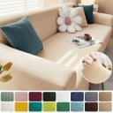 Husă elastică extensibilă pentru canapea cu 4 locuri 215–300 cm Husă de protecție Jacquard pentru canapea Husă elastică colorată 1