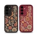 Husă flexibilă din silicon pentru Samsung Galaxy A15 cu motiv de flori colorate Cadru ridicat în jurul camerei Margini ridicate Decupaje pentru difuzor 1