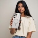 Husă mat transparentă pentru Samsung Galaxy S25+ cu suport pentru încărcare magnetică, Polycarbonate PC, Husa de protecție pentru telefon 9