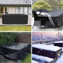 Husă neagră de protecție pentru mobilierul de grădină 190 x 125 x 80 cm Capac waterproof împotriva ploii, prafului și soarelui cu șnur de strângere 8