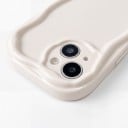 Husa ondulată pentru mobil Samsung Galaxy A07 Rezistentă Protejează colțurile și camera Margine ondulată rotunjită Lucios Nuantă crem Pentru utilizare 6