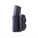 Husă pentru încărcător cu eliberare rapidă pentru AR15 M4 5.56 7.62 9mm Scorpion Husă tactică universală Culori neutre Se atașează la vestă 6