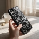 Husă pentru iPhone 16e Model dantelat Suprafață texturată pentru o prindere mai bună Husă flexibilă de protecție din TPU Amortizare 7