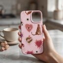 Husă pentru iPhone 17 Air cu motiv de leopard și inimi PC și TPU Suprafață mată antiderapantă Rezistentă la șocuri și zgârieturi 7