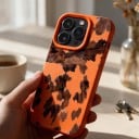 Husă pentru iPhone 18 Pro Max Model cu vacă Textură de lychee Capac din PC + TPU Protecție împotriva căderilor și zgârieturilor 10