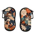 Husă pentru ochelari 17,9 x 8,5 cm cu motiv de mac Fermoar cu carabină Protecție și depozitare elegantă pentru călătorii și acasă 4