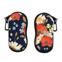 Husă pentru ochelari 17,9 x 8,5 cm cu motiv de mac Fermoar cu carabină Protecție și depozitare elegantă pentru călătorii și acasă 2