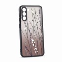 Husă pentru Samsung Galaxy S24+ cu motiv floral Panou din spate mat Material PC și TPU Rame de protecție pentru cameră Husă de telefon cu imprimeu 7