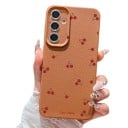 Husă pentru Samsung Galaxy S24 FE cu motiv de cireșe Carcasă din silicon cu protecție pentru cameră Husă de protecție pentru mobil Samsung 10
