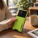 Husă pentru Samsung Galaxy S24 FE cu slot pentru card din policarbonat PC Husa tip portofel pentru protecția telefonului 12