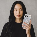 Husa pentru Samsung Galaxy S24 Ultra Husa albă transparentă cu motiv de stele Model ondulat cu sclipici curcubeu Policarbonat și TPU Husa pentru telefon 9