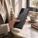 Husă pentru Samsung Galaxy S26+ cu suport pentru carduri Slot pentru card glisant Husă de protecție din PC și TPU pentru mobil 19