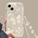 Husă pentru telefon Samsung Galaxy S25 cu motiv și lanț Silikon pentru mobil Husa de protecție pentru Samsung S25 pentru fiecare zi 5