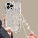 Husă pentru telefon Samsung Galaxy S25 Ultra cu motiv și lanț Husă din silicon pentru mobil Carcasă de protecție pentru Samsung S25 Ultra 2