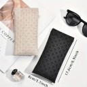 Husă plată pentru ochelari 17,6 x 8 cm Husă elegantă texturată Husă portabilă pentru ochelari de soare și ochelari de vedere 2