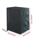 Husă protectoare 68×68×72 cm pentru scaune de grădină stivuite Husă din poliester rezistent la apă, praf și radiații UV Ușor de curățat Culoare neagră 2