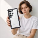 Husă rezistentă la șocuri pentru Samsung Galaxy S24 FE cu spate transparent Colțuri întărite PC și TPU Husă durabilă pentru mobil S24 FE 9