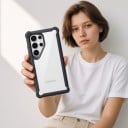 Husă rezistentă la șocuri pentru Samsung Galaxy S25 Edge cu spate transparent Colțuri întărite PC și TPU Husa durabilă pentru mobil 9